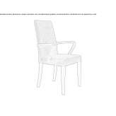 Fabric chair with armrests Bormida