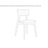 Stackable wooden chair with integrated cushion Heyburn