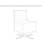 Fabric chair with a 4-star base Aying