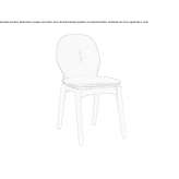 Ash chair with integrated cushion Roncello