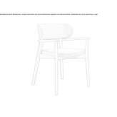 Upholstered wooden chair with armrests Heyburn