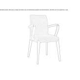Fabric chair with armrests Kurskoye