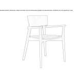 Wooden chair with armrests and a straw seat Heyburn