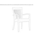 Solid wood chair with armrests Logrosan
