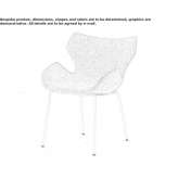 Fabric chair with armrests Canewdon