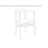 Solid wood chair with armrests Rieste