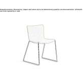 Stackable fabric chair based on a sled Eller