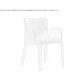 Chair upholstered in fabric with armrests Marz