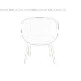 Fabric chair with armrests Ameglia