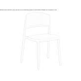Technopolymer chair with open backrest Halmagiu
