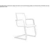 Leather chair on a cantilever Bocar