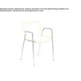 Polypropylene chair with stackable armrests Eller