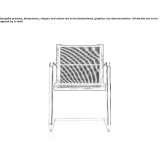 Mesh chair on cantilevers with armrests Bocar