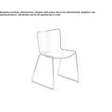 Polypropylene chair with a sleigh-shaped base, stackable Eller