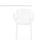 Chair upholstered in fabric with armrests Briennon