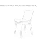 Fabric chair with integrated cushion and wooden legs Budgewoi