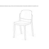 Stackable polypropylene chair Ovington