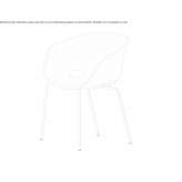Polypropylene chair with armrests Olivola