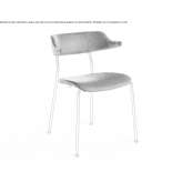 Fabric chair with open backrest Algaida