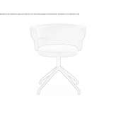 Swivel chair upholstered in fabric Faicchio