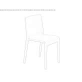 Stackable polypropylene chair Vacareni
