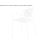 Chair with plywood armrests and steel structure Kirby
