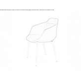 Fabric chair with armrests Jodoigne
