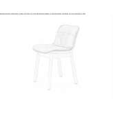 A chair upholstered in fabric with wooden legs Budgewoi