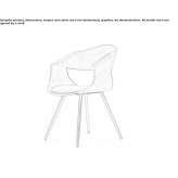 Multi-layer wooden chair with armrests Haviland