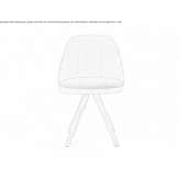 Oak trestle chair with integrated cushion Luingne