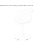 Polypropylene chair with armrests Olivola