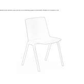 Technopolymer chair, stackable Herdecke