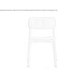A wooden chair with an open backrest that can be stacked Caazapa