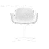 Upholstered chair on a 4-star base with armrests Gaggino