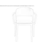 Technopolymer chair with integrated cushion Halmagiu
