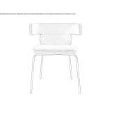Fabric chair with armrests Lannion