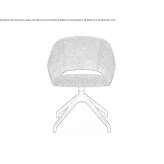Fabric chair on trestles with armrests Bojszowy