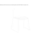 Polypropylene chair with a sleigh-shaped base, stackable Lagnieu