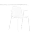 Polypropylene chair with stackable armrests Lagnieu