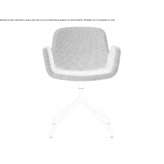 Swivel fabric chair with armrests Gaggino