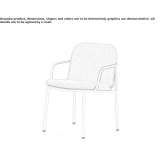 Fabric chair with armrests Qaqortoq