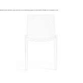 Technopolymer chair, stackable Rheden
