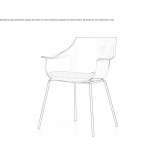 ABS chair with armrests Somonauk