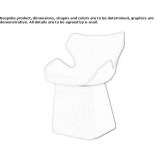 Fabric chair with armrests Canewdon