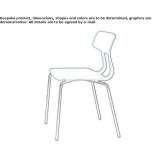 Polypropylene chair with open backrest Limerle