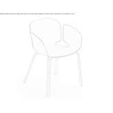 Polypropylene chair with armrests Chadron