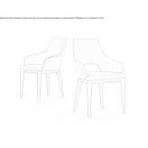 Chair upholstered with fabric Anjala