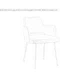 Chair upholstered in fabric with armrests Bardonia
