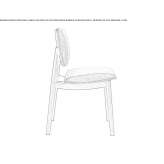 Upholstered reception chair Ileana