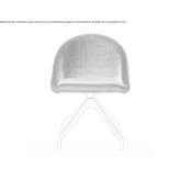 Swivel fabric chair with armrests Jesewitz
